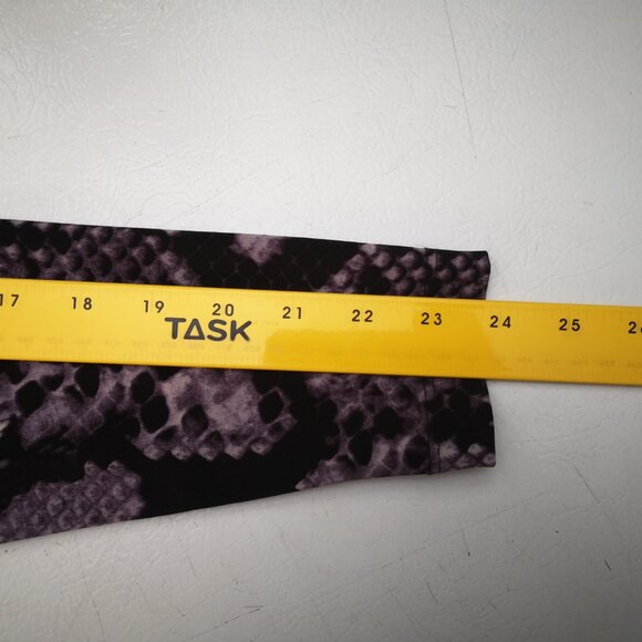 David Meister Ladies Size 10 Purple Cream & Black V-neck Snakeskin Print Dress - Picture 9 of 10